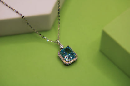 Silver Gem Pendant Chain