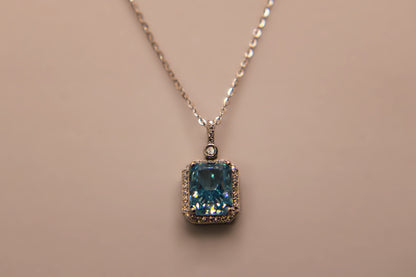 Silver Gem Pendant Chain