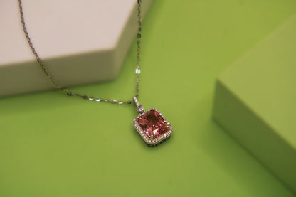 Silver Gem Pendant Chain