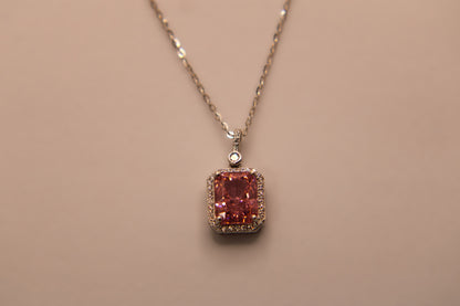 Silver Gem Pendant Chain