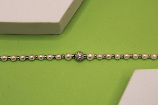 Silver Pearl Bracelet