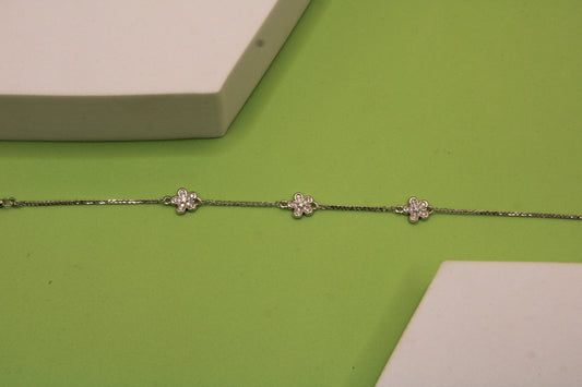Silver Floral Bracelet