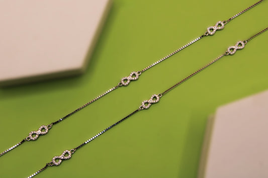 Silver Infinity Payal