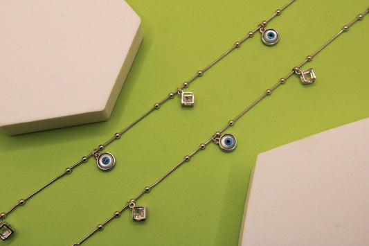 Silver Evil Eye Payal