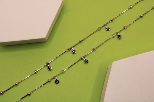 Silver Evil Eye Payal