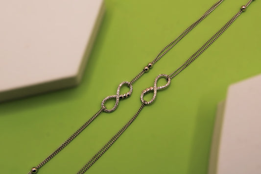 Silver Infinity Payal