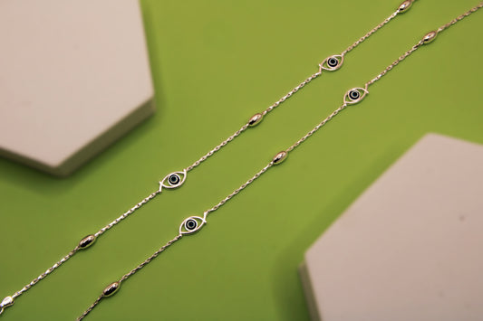 Silver Evil Eye Payal