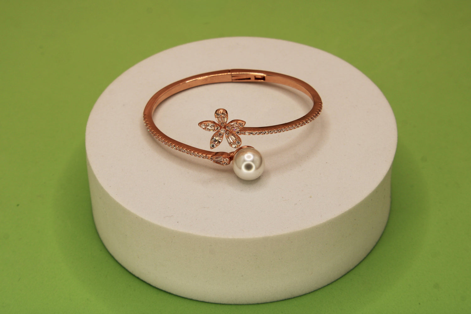 Silver Pearls Kada - Avika jewels