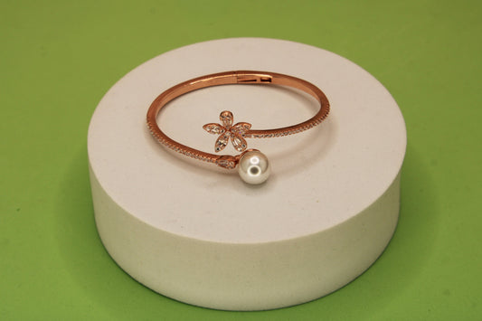 Silver Pearls Kada - Avika jewels