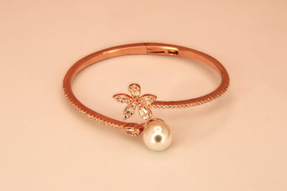 Silver Pearls Kada - Avika jewels