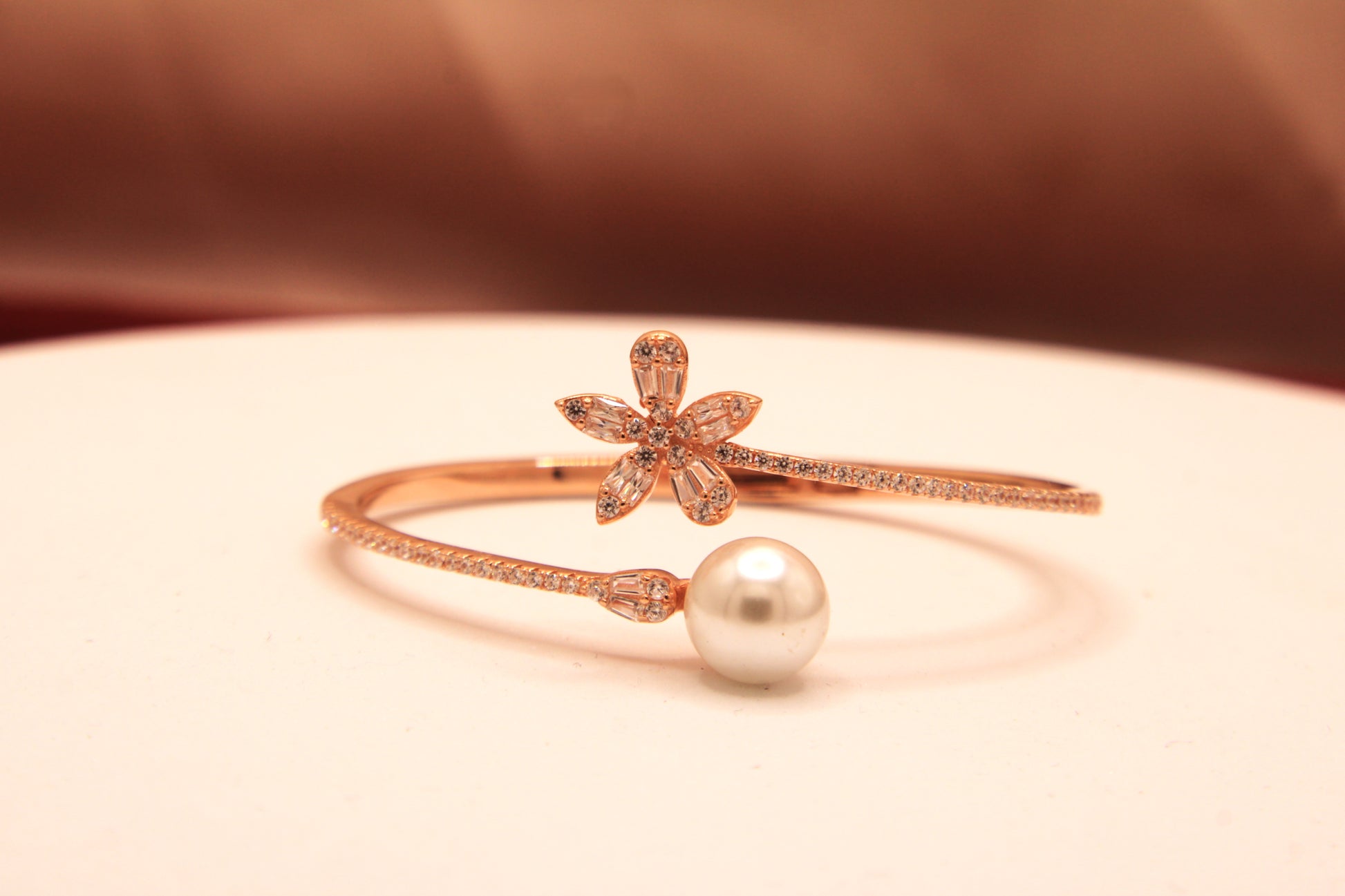 Silver Pearls Kada - Avika jewels