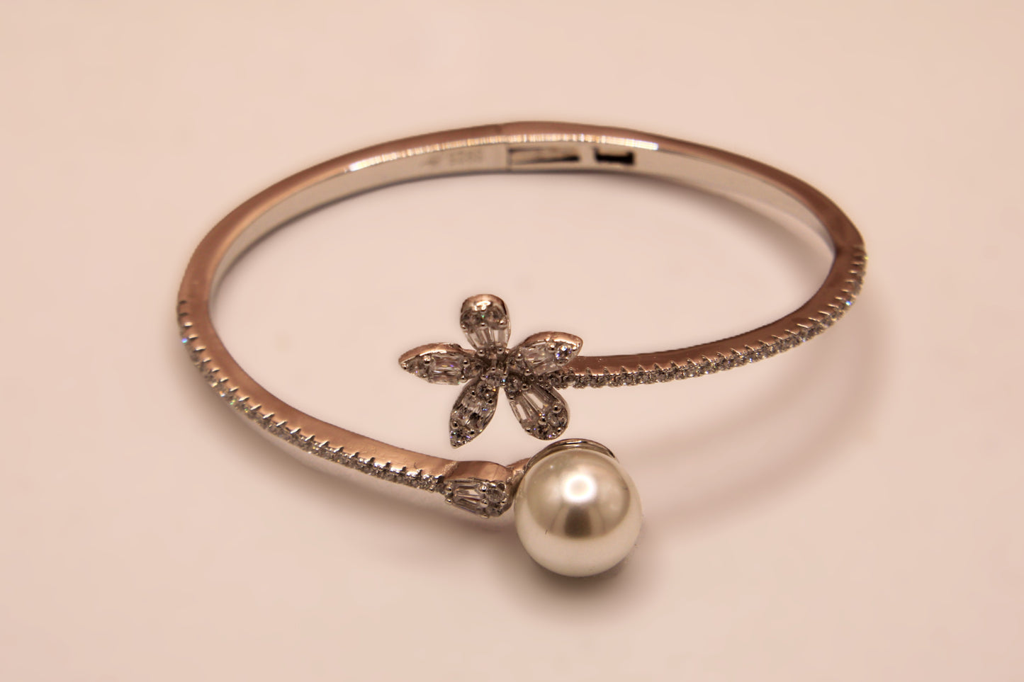Silver Pearls Kada - Avika jewels