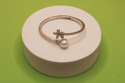 Silver Pearls Kada - Avika jewels