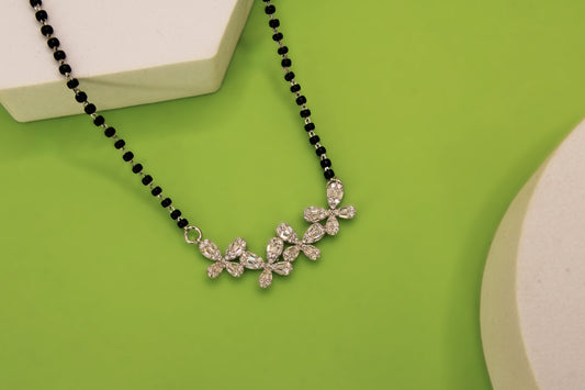 Silver Flower Mangalsutr