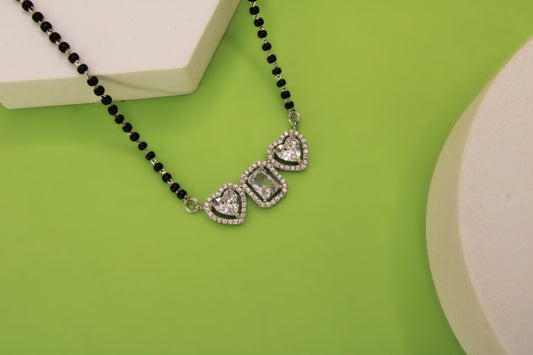 Silver Heart Mangalsutr