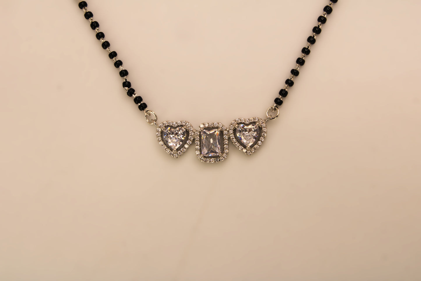 Silver Heart Mangalsutr