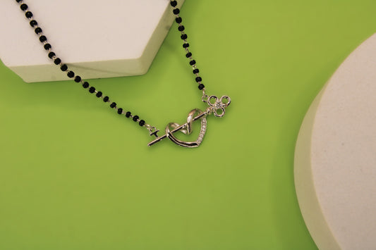 Silver Heart Mangalsutr