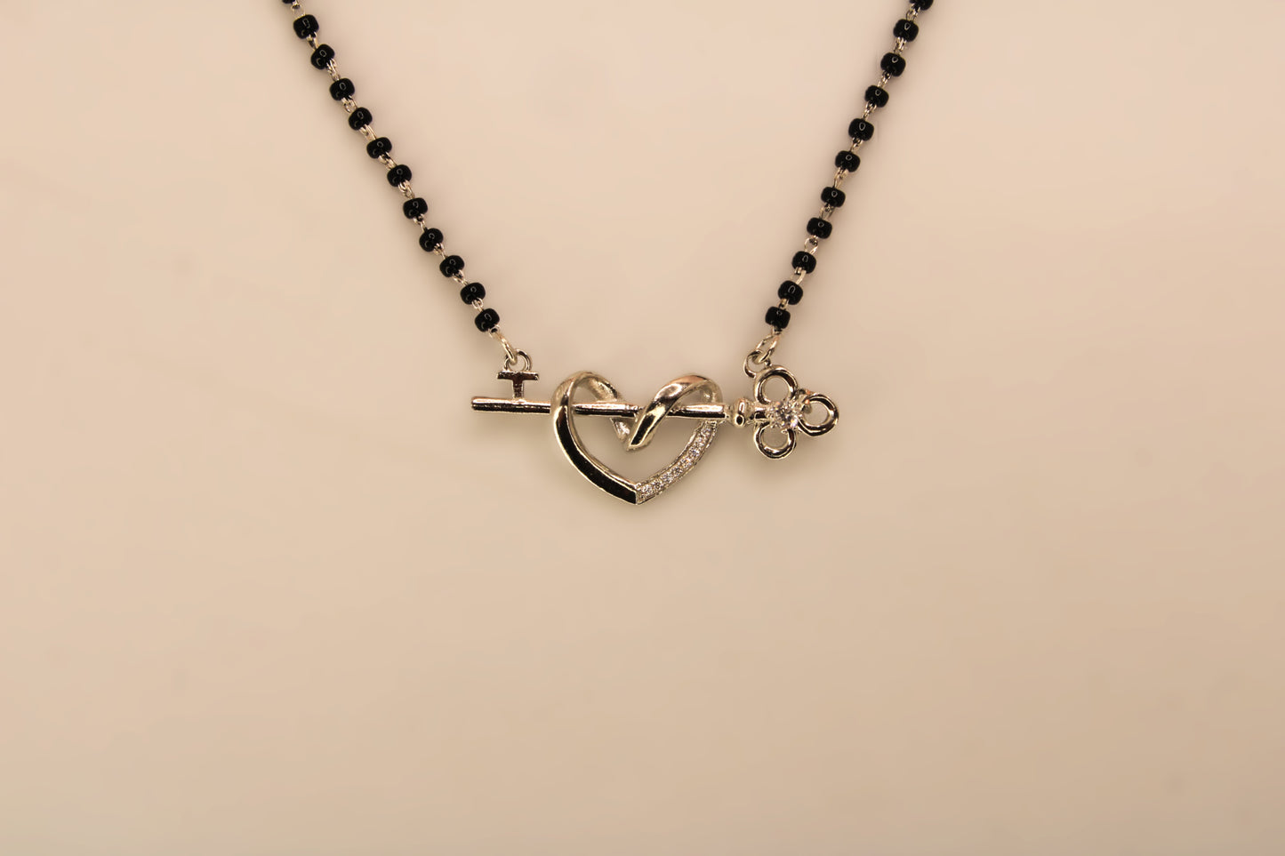 Silver Heart Mangalsutr