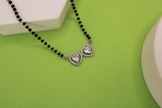 Silver Heart mangalsutr