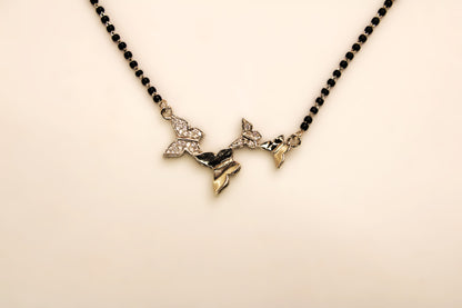 Silver Butterfly Mangalsutr