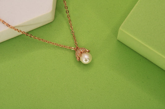 Silver Pearl Pendant Chain