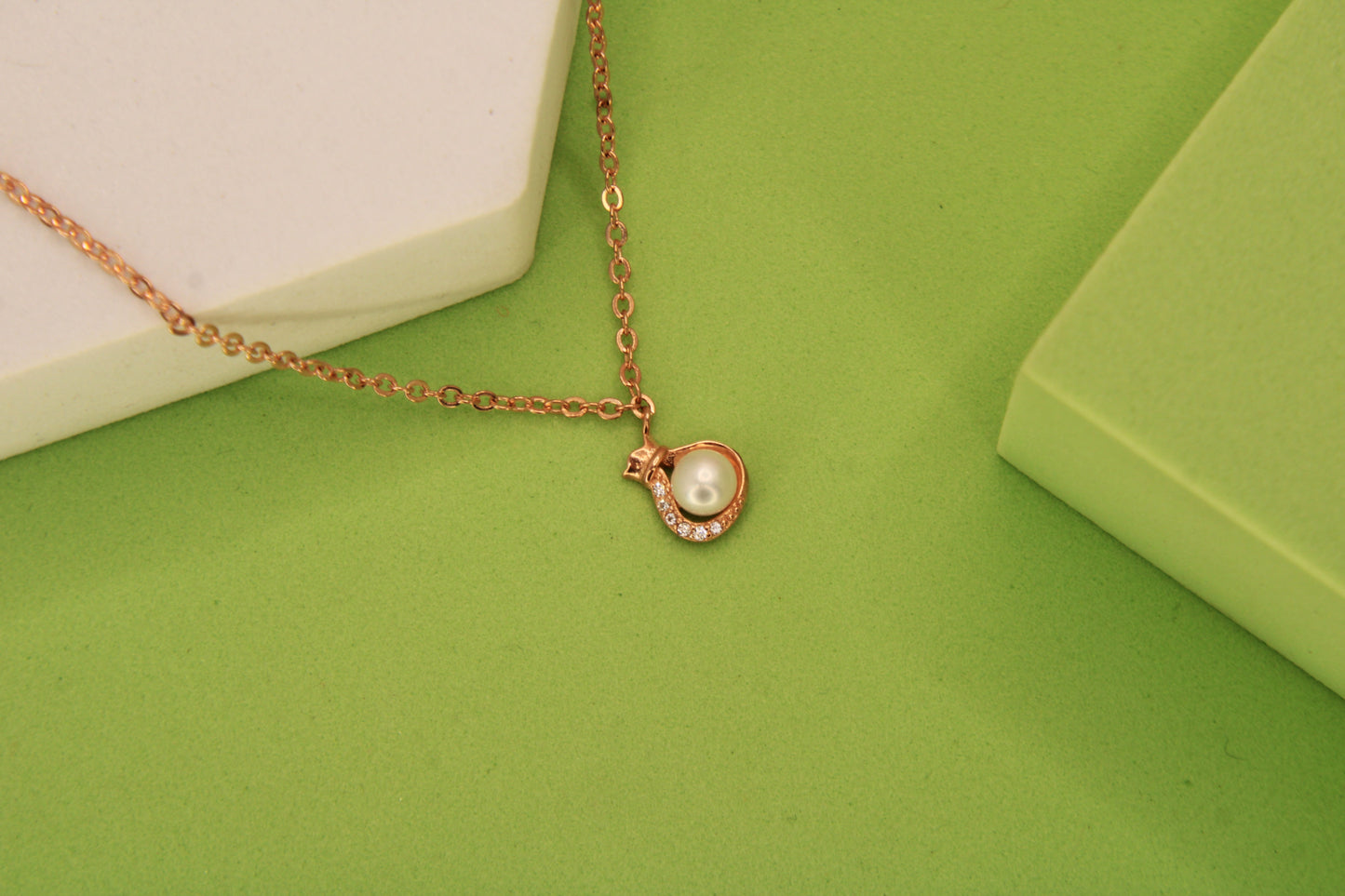 Silver Pearl Pendant Chain