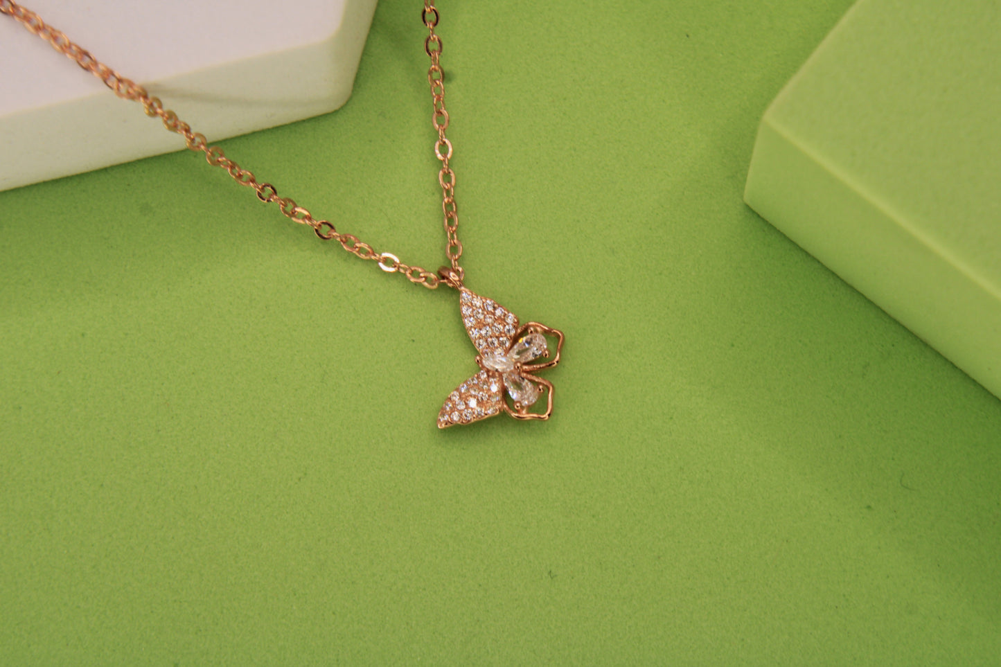 Silver Butterfly Pendant Chain
