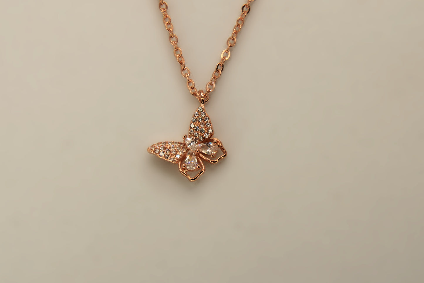 Silver Butterfly Pendant Chain