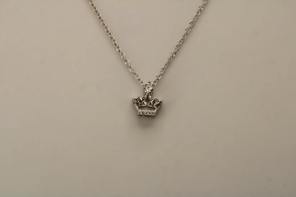 Silver Crown Pendant Chain