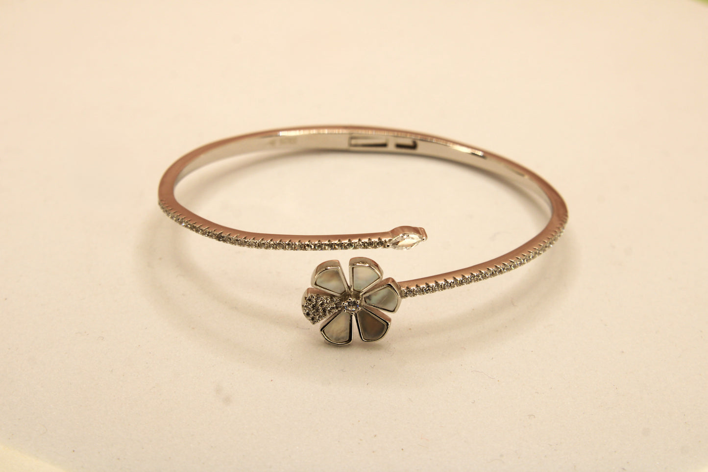 Silver Flower Kada