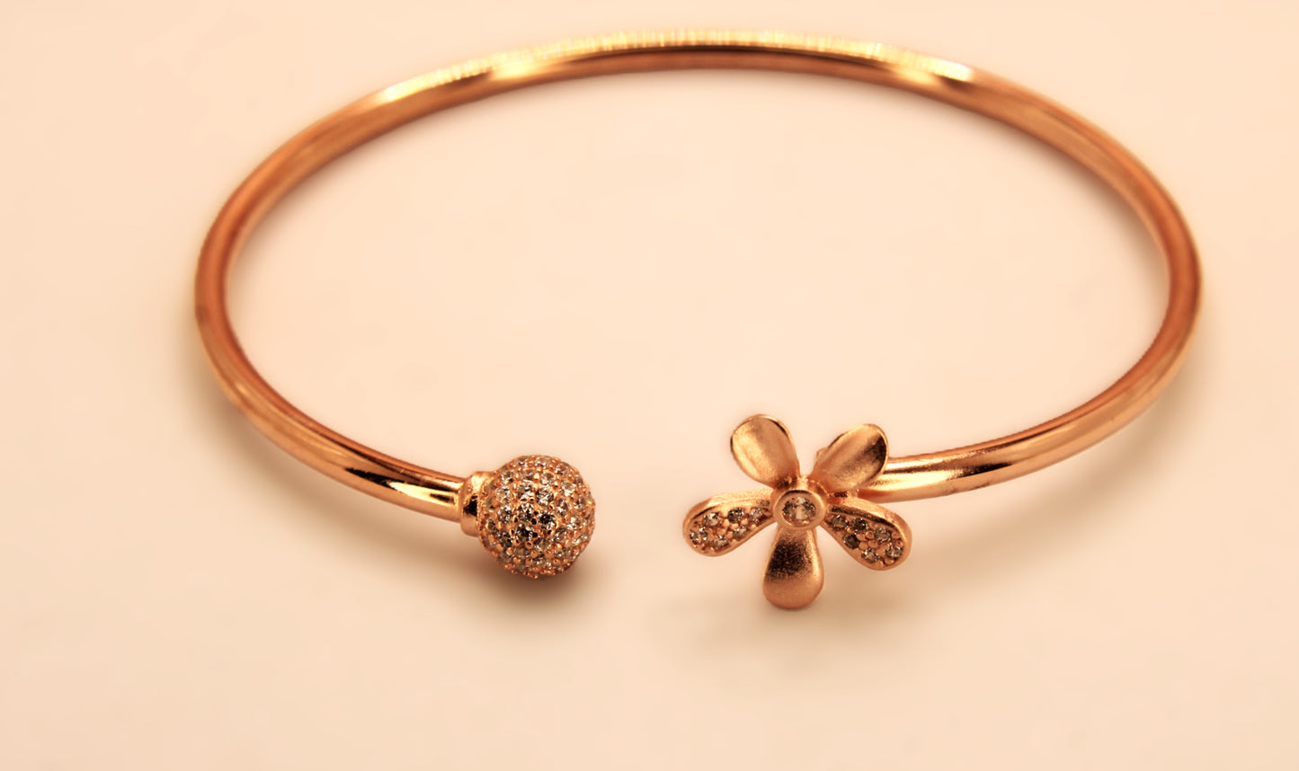 Silver Flower Kada