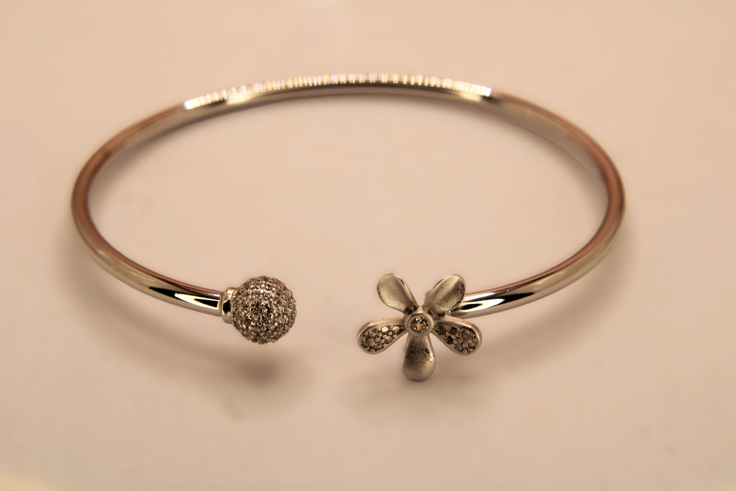 Silver Flower Kada