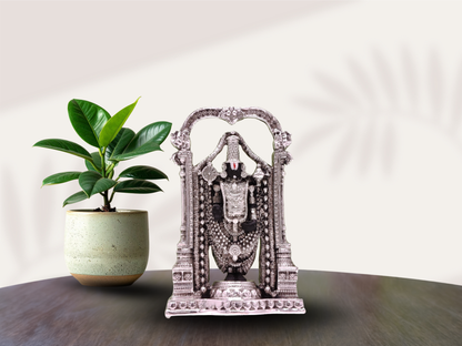 Silver Antique Finish Tirupati Balaji Idol.