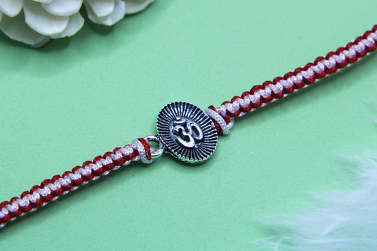 Silver OM Rakhi